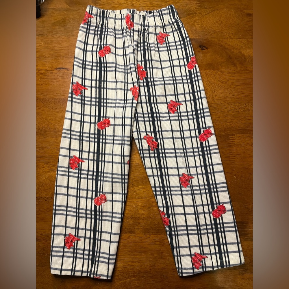 Vintage MADE IN USA Toddler Girls Corduroy Pants Black And White Plaid 3T